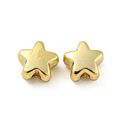 Alloy Beads, Long-Lasting Plated, Lead Free & Cadmium Free & Nickel Free, Star, Golden, 8x8.5x5mm, Hole: 1.5mm(PALLOY-K020-05G)
