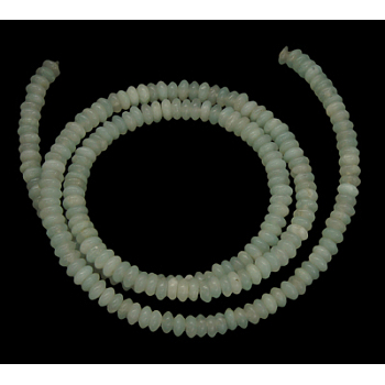 Natural Gemstone Beads, Rondelle, Flower Amazonite, 4x2.5mm