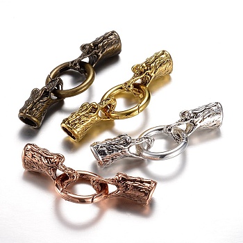 Alloy Spring Gate Rings, O Rings, with Cord Ends, Dragon, Mixed Color, 6 Gauge, 70mm