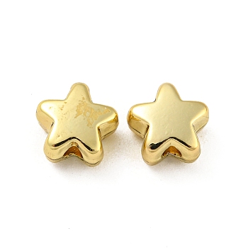 Alloy Beads, Long-Lasting Plated, Lead Free & Cadmium Free & Nickel Free, Star, Golden, 8x8.5x5mm, Hole: 1.5mm