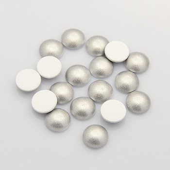 Acrylic Cabochons, Half Round, Silver, 20x5.44~5.52mm