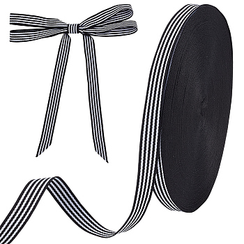 Polyester Ribbon, for Clothes Accessories, Black, 5/8 inch(15mm)