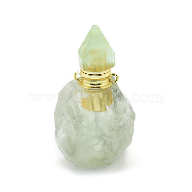 Natural Fluorite Openable Perfume Bottle Pendants(G-E556-19C)-2
