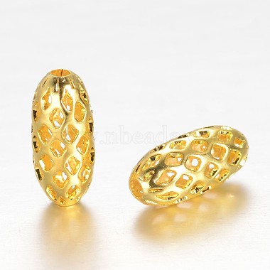 Golden Oval Brass Beads