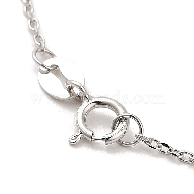 Rhodium Plated 925 Sterling Silver Satellite Chain Necklaces(STER-NH0001-07A-P)-3
