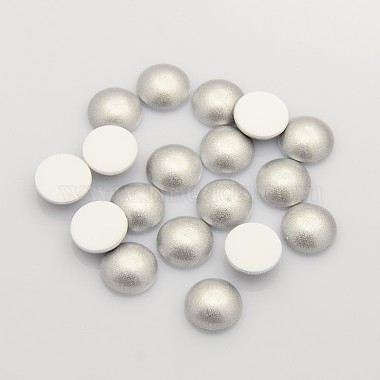 20mm Silver Half Round Acrylic Cabochons
