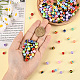 200Pcs Lined Round Resin Beads(RESI-SP0001-44)-4