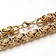 Trendy 304 Stainless Steel Byzantine Chain Bracelets(BJEW-L510-06)-1