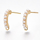 Brass Stud Earring Findings(X-KK-T038-485G)-1