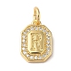 Real 18K Gold Plated Brass Micro Pave Clear Cubic Zirconia Pendants(KK-L216-002G-R)-1