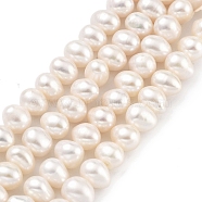 Natural Cultured Freshwater Pearl Beads Strands, Potato, Old Lace, 6~7mm, Hole: 0.6mm, about 29pcs/strand, 6.69 inch(17cm)(PEAR-C003-12H)