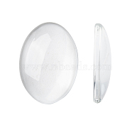 Transparent Oval Glass Cabochons, Clear, 25x18x5mm(X-GGLA-R022-25x18)