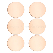 3 Sets 3 Style Copper Sheets, Flat Round, PeachPuff, 60x0.4~1mm, 2pcs/set, 1 set/style(KK-BC0009-97)