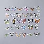 Sealing Stickers, Label Paster Picture Stickers, for Scrapbooking, Kid DIY Arts Crafts, Album, Butterfly Pattern, 3.6x5.4cm, 60pcs/set(DIY-B008-04J)