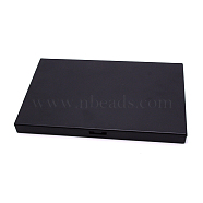 Resin Palette, Empty Eyeshadow with Double Eyeshadow box Makeup Palette, Rectangle, Black, 15x22.8x1.8cm(CON-WH0079-07)