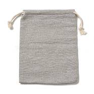 Rectangle Cloth Packing Pouches, Drawstring Bags, Dark Gray, 16x12.85x0.45cm(ABAG-A008-01C-09)
