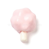 Opaque Resin Cotton Candy Cone Decoden Cabochons, Imitation Food, for Jewelry Making, Pink, 14.5~16x10.5~11.5x6.5~7mm(RESI-C036-01D)