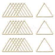 Brass Linking Rings, Triangle, Light Gold, 21x23x1mm, about 1000pcs/bag(KK-S327-08KC)