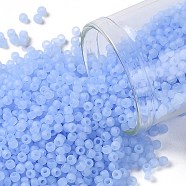 TOHO Round Seed Beads, Japanese Seed Beads, Frosted, (146F) Ceylon Frost Glacier, 11/0, 2.2mm, Hole: 0.8mm, about 5555pcs/50g(SEED-XTR11-0146F)