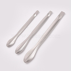 304 Stainless Steel Long Micro Spoon Spatula, Lab Equipment, Stainless Steel Color, 104x12x2mm, 121x13x2.5mm, 139x15x2.5mm, 3pcs/set(AJEW-WH0105-45)