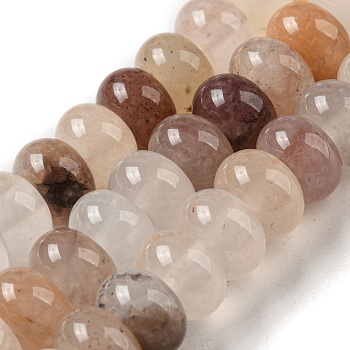 Natural Purple Strawberry Quartz Beads Strands, Rondelle, 8~8.5x5mm, Hole: 1mm, about 74pcs/strand, 14.84''~15''(37.7~38.1cm)