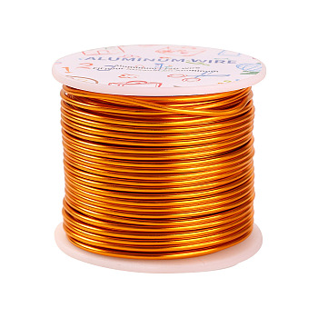 Round Aluminum Wire, for Jewelry Making, Goldenrod, 12 Gauge, 2mm, about 30m/roll