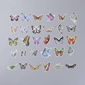Sealing Stickers, Label Paster Picture Stickers, for Scrapbooking, Kid DIY Arts Crafts, Album, Butterfly Pattern, 3.6x5.4cm, 60pcs/set