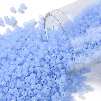 TOHO Round Seed Beads, Japanese Seed Beads, Frosted, (146F) Ceylon Frost Glacier, 11/0, 2.2mm, Hole: 0.8mm, about 5555pcs/50g