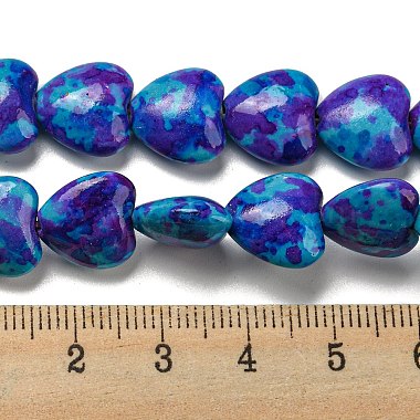 brins de perles de turquoise synthétiques peintes par pulvérisation(G-E617-B08-03)-5