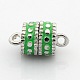 Platinum Plated Column Alloy Enamel Magnetic Clasps with Loops(ENAM-P098-08)-2