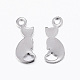 304 Stainless Steel Kitten Charms(X-STAS-H396-04P)-2