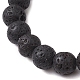 8mm runde Stretch-Armbänder aus natürlichem Lavastein(BJEW-JB10467-01)-4