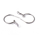 Platinum Color Brass Hoop Earrings(X-EC259-NF)-2