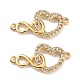Brass Micro Pave Clear Cubic Zirconia Links Connectors(ZIRC-A021-72G)-1