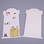 Hair Clip Display Cards, Kraft Paper Cards for Hair Barrettes Accessories Display, with Life Themed Pattern, Rectangle, White, Life Themed, 160x80x0.2mm(DIY-WH0167-86N)