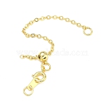 Brass Cable Chain Extender, Long-Lasting Plated, Rack Plating, Golden, 90mm(KK-G557-10G)