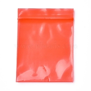 Solid Color PE Zip Lock Bags, Resealable Small Jewelry Storage Bags, Self Seal Bag, Top Seal, Rectangle, Red, 8x6cmm, Unilateral Thickness: 2.7 Mil(0.07mm), about 90~100pcs/bag(OPP-M001-01C-03)