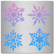 Christmas Stainless Steel Cutting Dies Stencils, for DIY Scrapbooking/Photo Album, Decorative Embossing DIY Paper Card, Matte Stainless Steel Color, Snowflake Pattern, 160x160x0.5mm(DIY-WH0238-133)