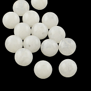 Round Imitation Gemstone Acrylic Beads, White, 12mm, Hole: 2mm(X-OACR-R029-12mm-30)