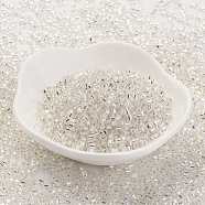 TOHO Japanese Seed Beads, Two Cut Hexagon, (21) Silver-Lined Transparent Crystal Clear, 11/0, 2x2mm, Hole: 0.6mm, about 44000pcs/pound(SEED-K007-2mm-21)