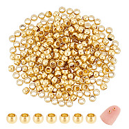 300Pcs 304 Stainless Steel Spacer Beads, Rondelle, Golden, 2.5x1.5mm, Hole: 0.8mm(STAS-UN0054-14)