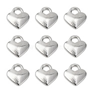 Tibetan Style Heart Charms, Cadmium Free & Nickel Free & Lead Free, Silver Color Plated, 8x7x2.5mm, Hole: 2mm(X-TIBEP-LFH260Y-S-FF)