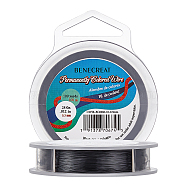 Round Copper Craft Wire, Electrophoresis Black, 0.3mm, about 100m/roll(CWIR-BC0006-10-0.3mm)