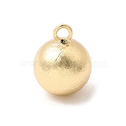 Brass Pendants, Round Charms, Real 18K Gold Plated, 16x12mm, Hole: 2.1mm(KK-K339-13C-G)