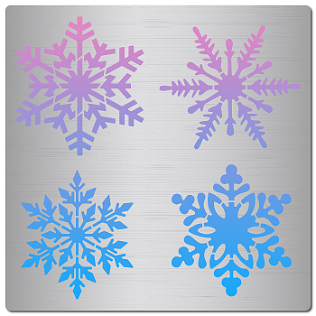 Christmas Stainless Steel Cutting Dies Stencils, for DIY Scrapbooking/Photo Album, Decorative Embossing DIY Paper Card, Matte Stainless Steel Color, Snowflake Pattern, 160x160x0.5mm