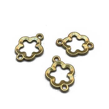 Alloy Flower Connector Charms, Light Gold, 17.5mm