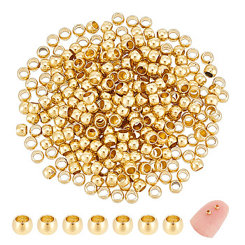 300Pcs 304 Stainless Steel Spacer Beads, Rondelle, Golden, 2.5x1.5mm, Hole: 0.8mm