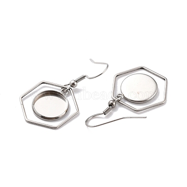 201 Stainless Steel Earring Hooks(STAS-Z036-12P)-2