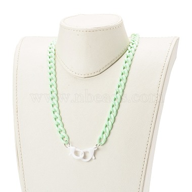 Personalized Acrylic Curb Chain Necklaces(NJEW-JN03515-01)-3