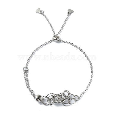 Adjustable 304 Stainless Steel Macrame Pouch Bracelet Making for Stone Holder(AJEW-JB01191-02)-2